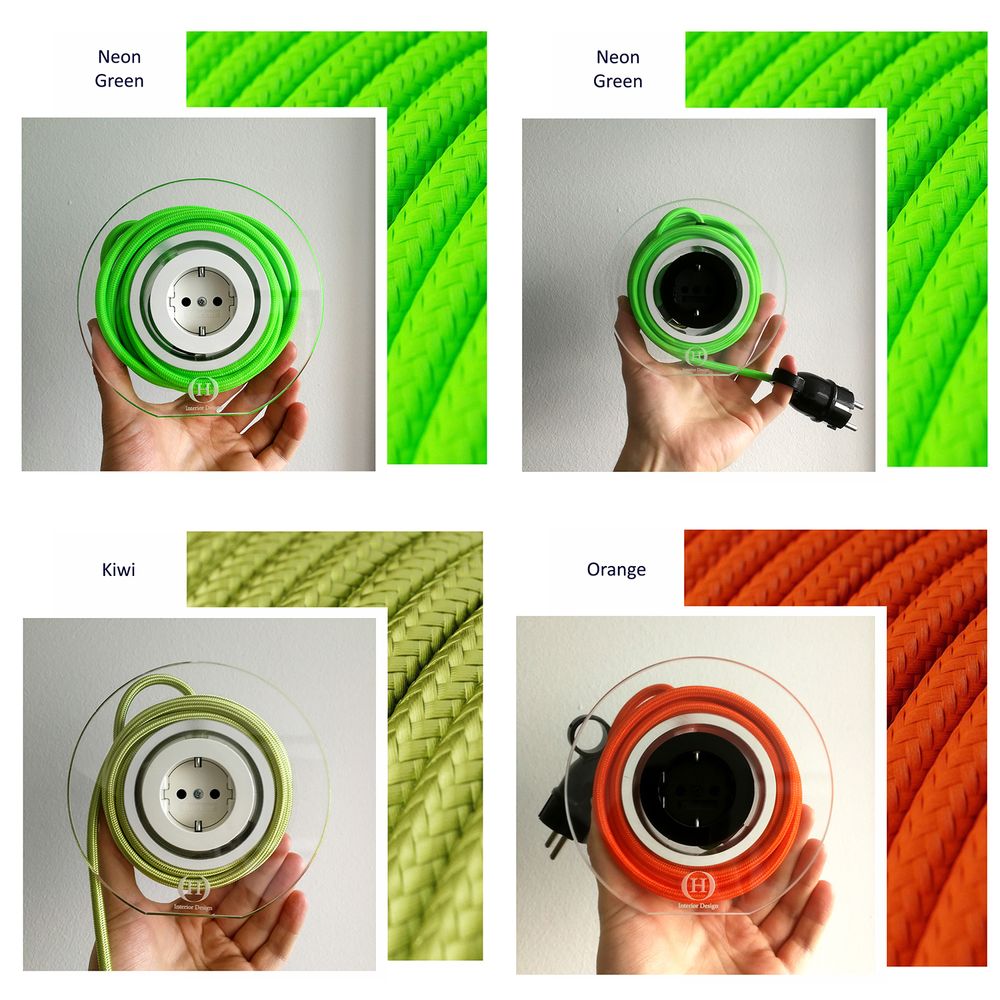 Design objects - Extension Cord for 2 Plugs - Over 80 Colors - OH INTERIOR DESIGN