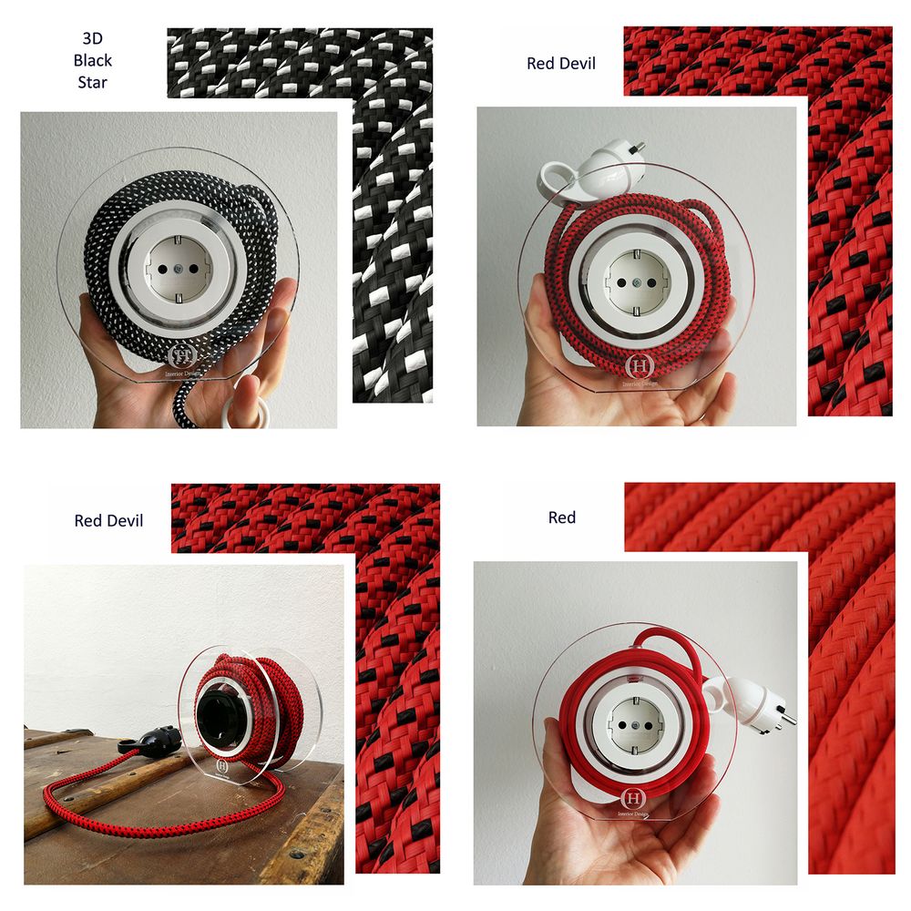 Design objects - Extension Cord for 2 Plugs - Over 80 Colors - OH INTERIOR DESIGN
