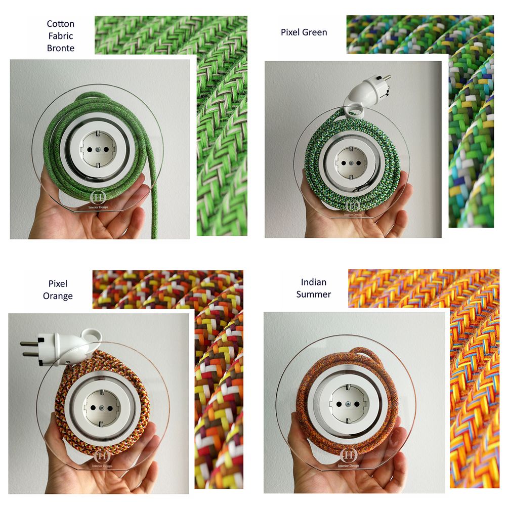 Design objects - Extension Cord for 2 Plugs - Over 80 Colors - OH INTERIOR DESIGN