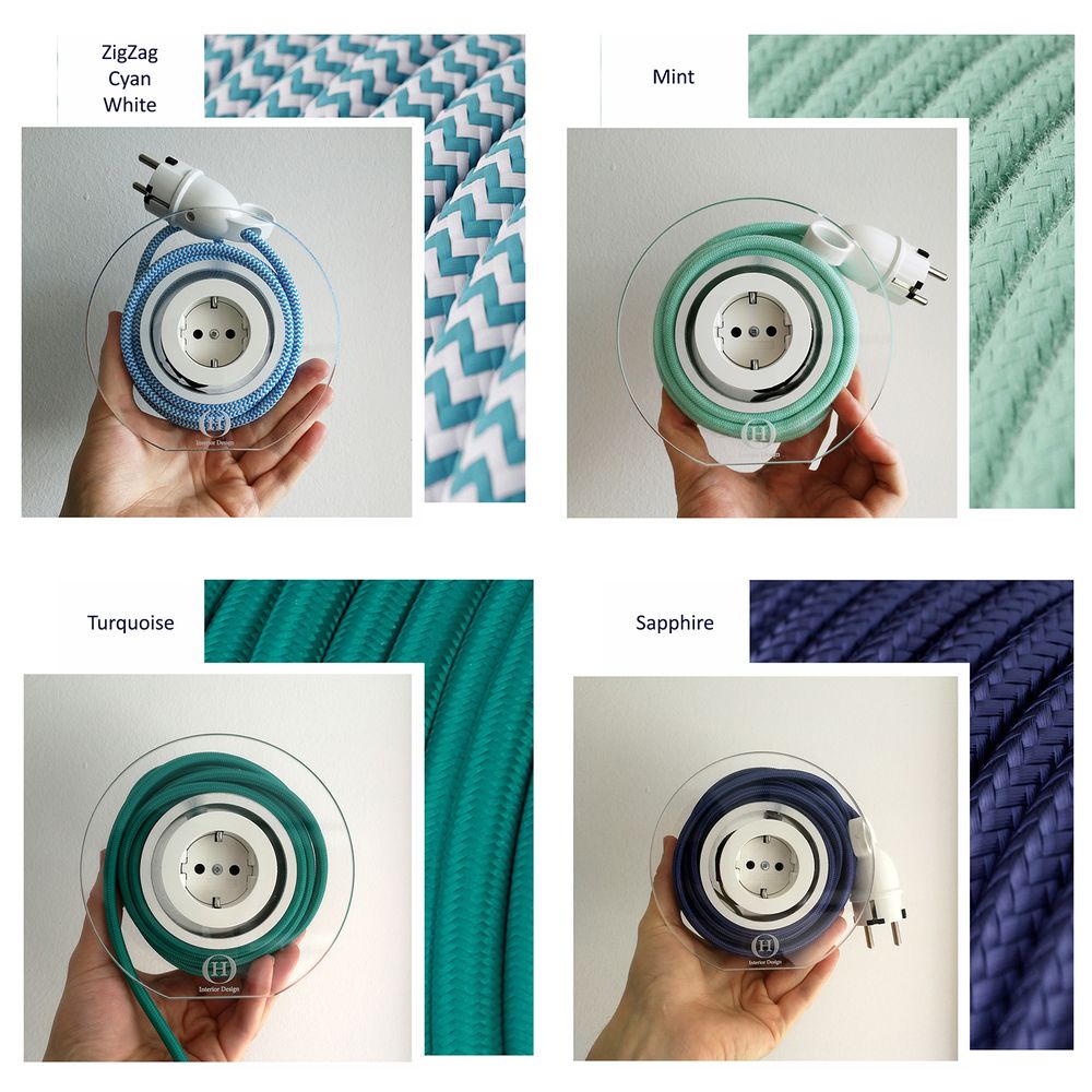 Design objects - Extension Cord for 2 Plugs - Over 80 Colors - OH INTERIOR DESIGN