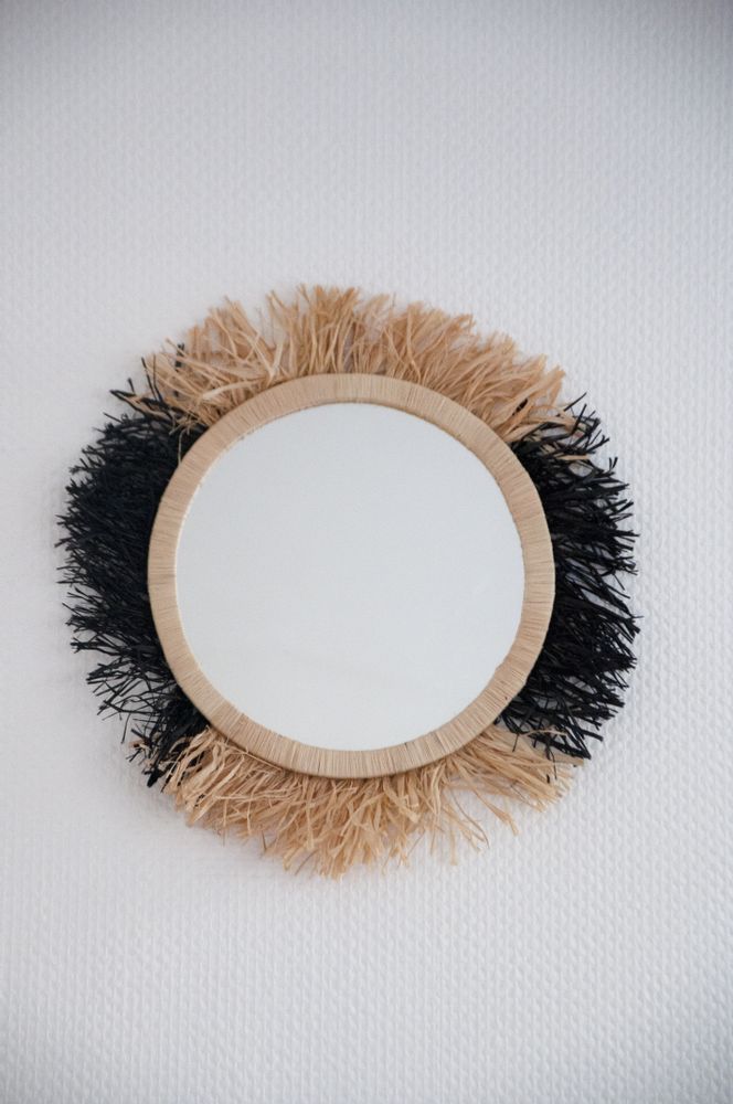Miroirs - Miroirs en Raphia fabriqué à la main  - MON SOUK FRANCE