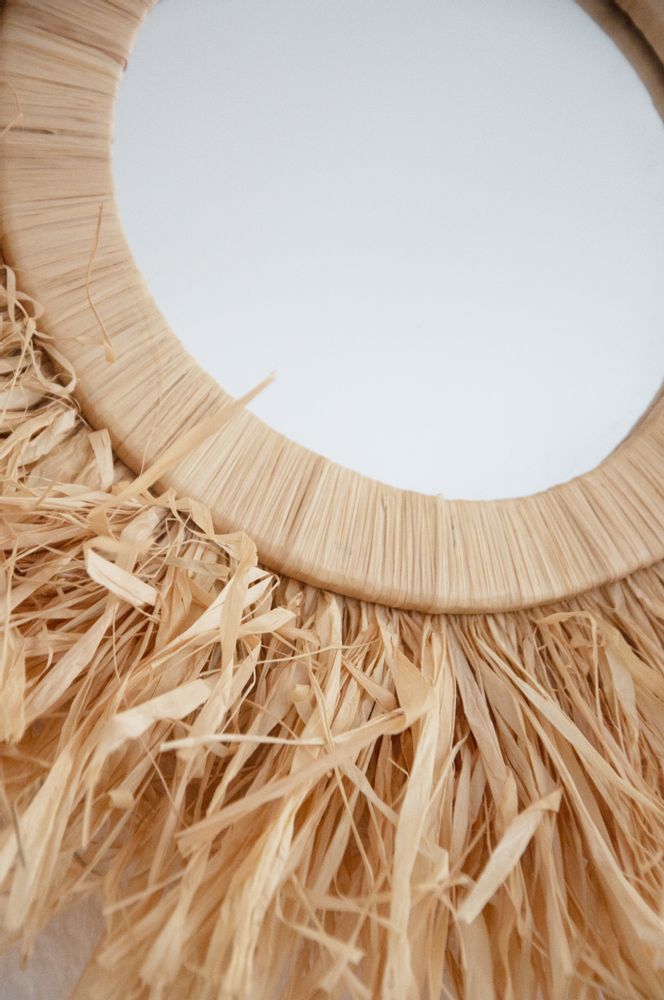 Miroirs - Miroirs en Raphia fabriqué à la main  - MON SOUK FRANCE