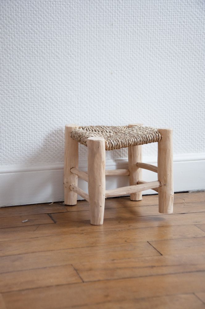 Tabourets - Tabouret en Doum et Raphia marocain traditionnel - existe en 3 Tailles - MON SOUK FRANCE