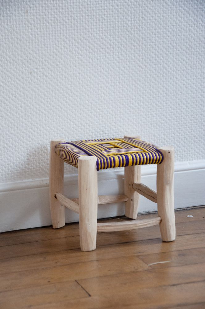 Tabourets - Tabouret en Doum et Raphia marocain traditionnel - existe en 3 Tailles - MON SOUK FRANCE