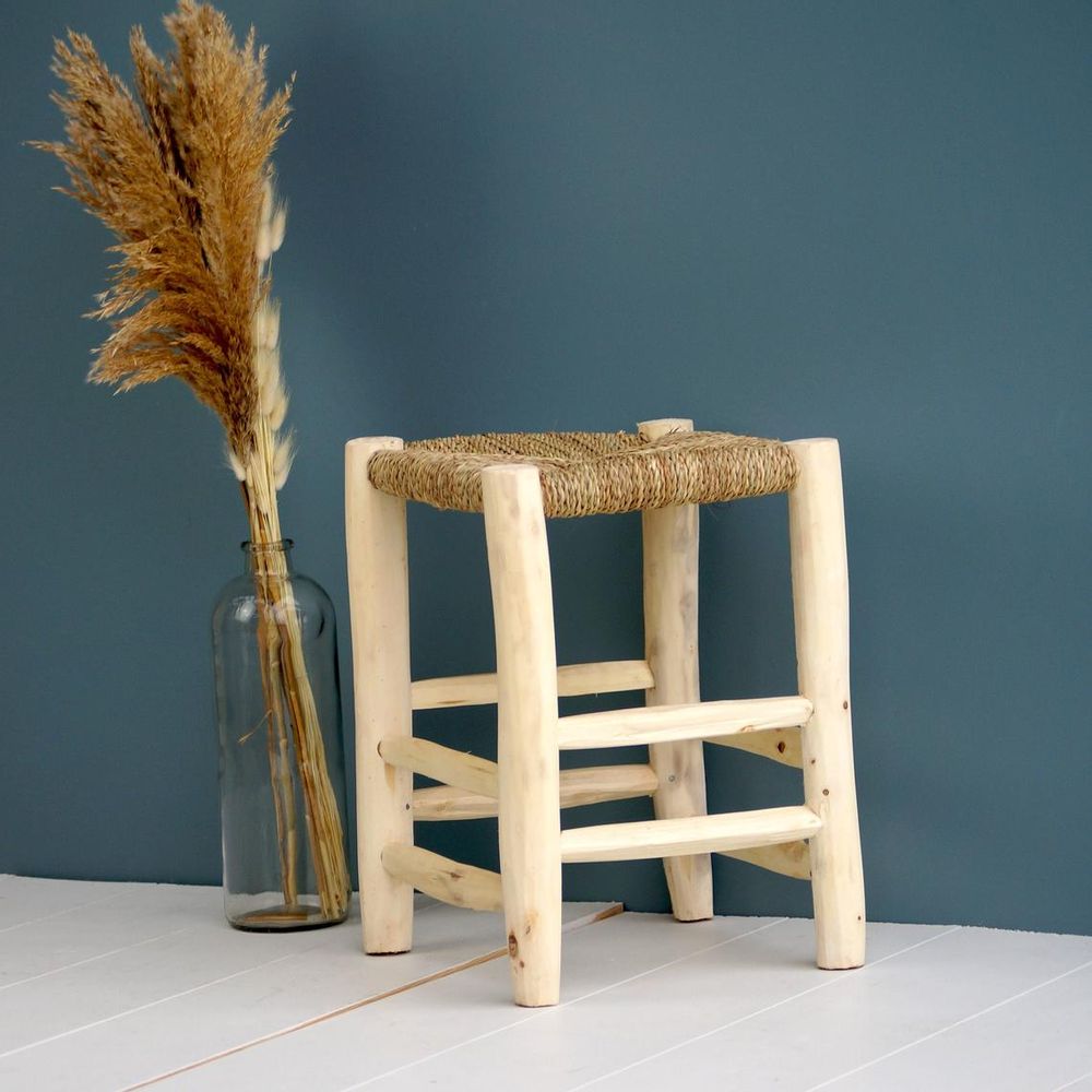 Tabourets - Tabouret en Doum et Raphia marocain traditionnel - existe en 3 Tailles - MON SOUK FRANCE