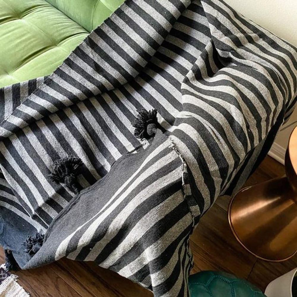 Plaids - Plaid artisanal 100% Coton fait à la main - toutes couleurs - MON SOUK FRANCE