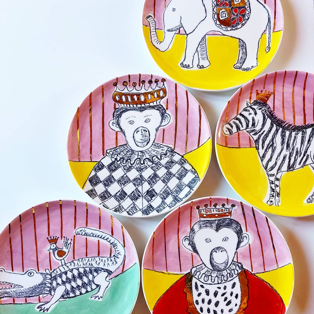 Assiettes au quotidien - PLATEAUX AUTOPORTRAIT DESIGN UNIQUE - MOSCHE BIANCHE