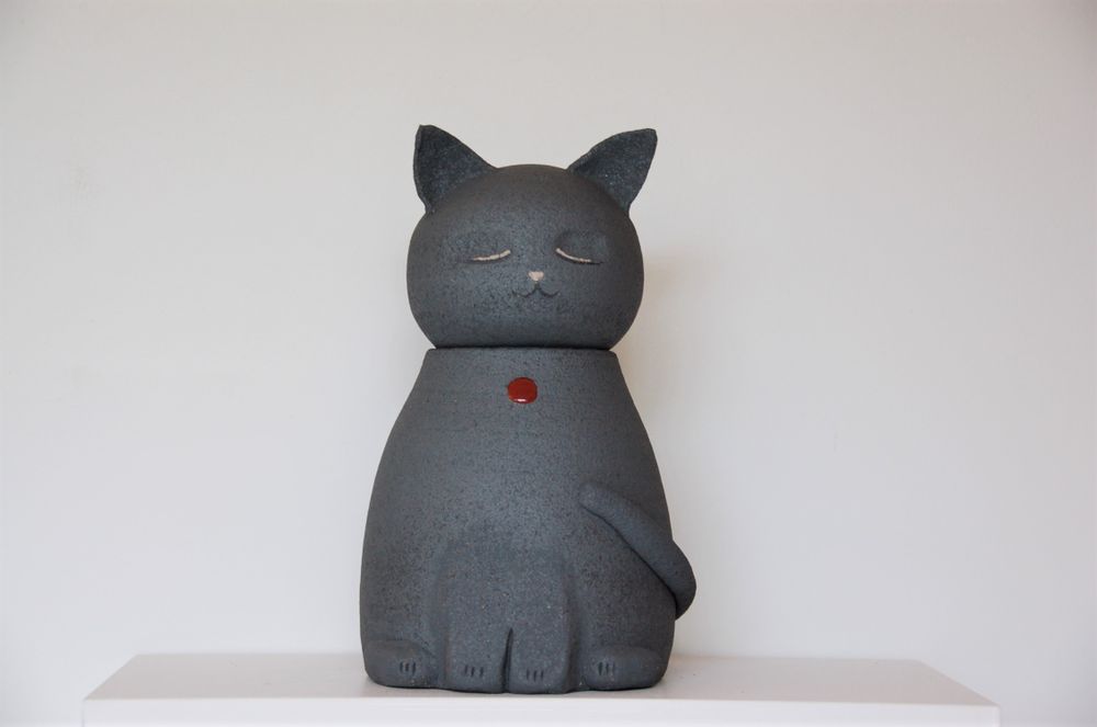 Céramique - Bouddha animaux - BLEU TERRE