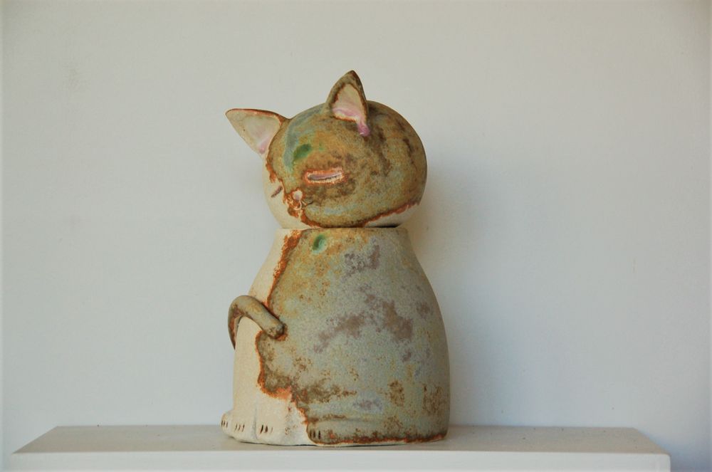Céramique - Bouddha animaux - BLEU TERRE