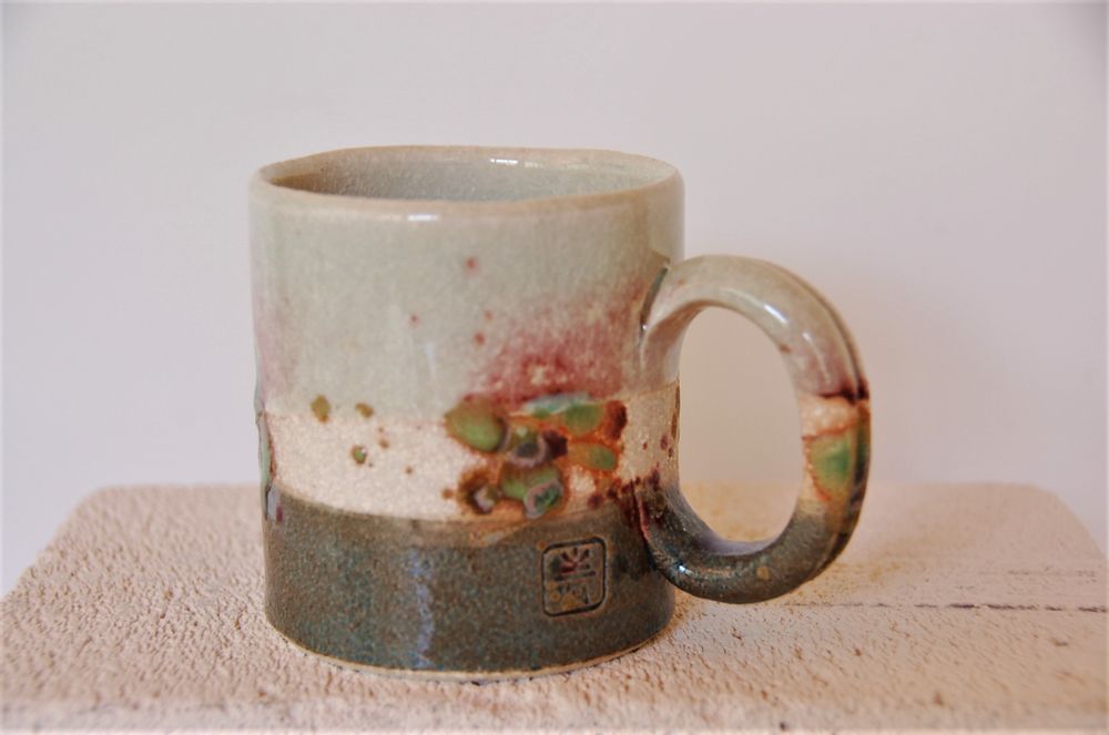 Tasses et mugs - Mug en porcelaine chamotté - BLEU TERRE
