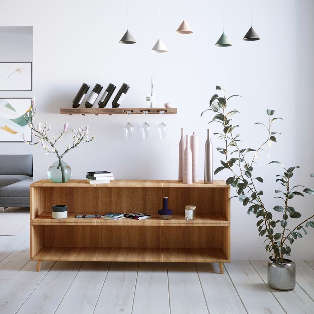 Objets design - Casier à vin pour six verres et quatre bouteilles - TU LAS