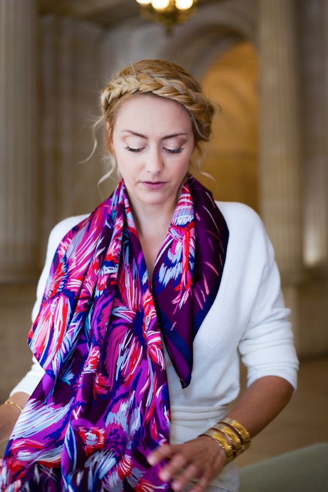 Scarves - LENA SOIE PRUNE - PETRUSSE PARIS