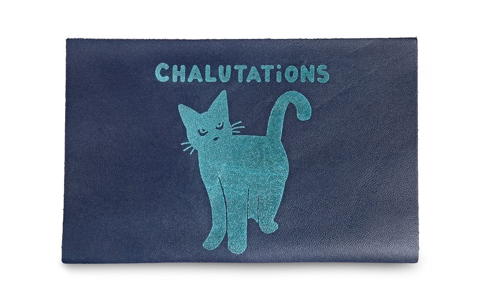 Card shop - UPCYCLED LEATHER POSTCARDS - BANDIT MANCHOT