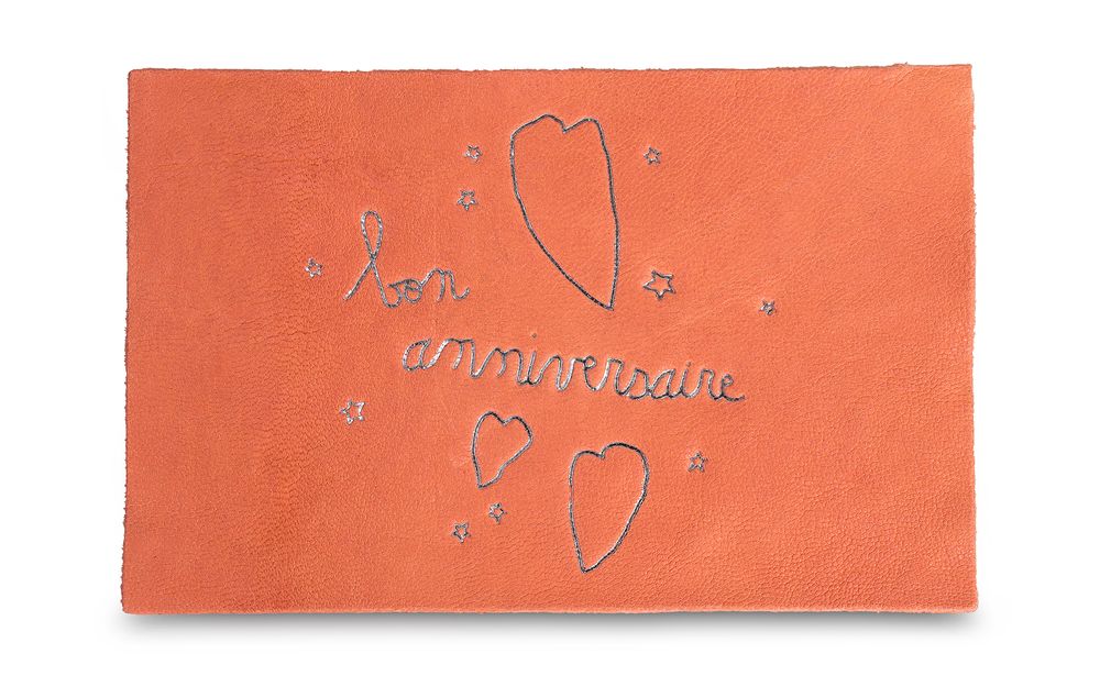Card shop - UPCYCLED LEATHER POSTCARDS - BANDIT MANCHOT
