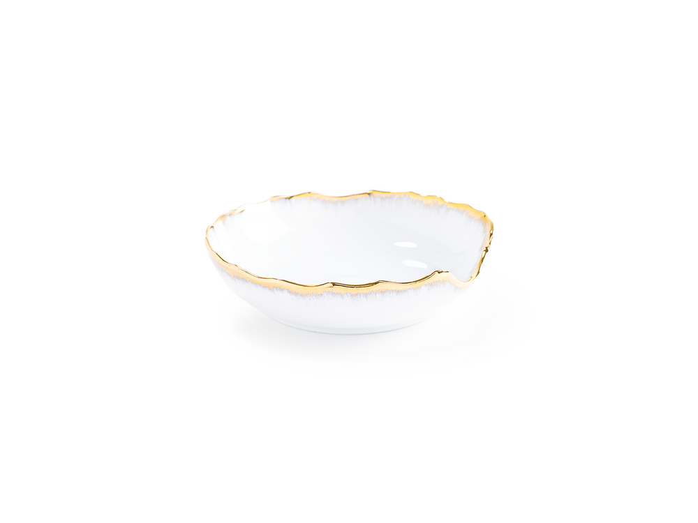 Formal plates - Gold Desire dinnerware set in Limoges porcelain - NON SANS RAISON PORCELAINE DE LIMOGES