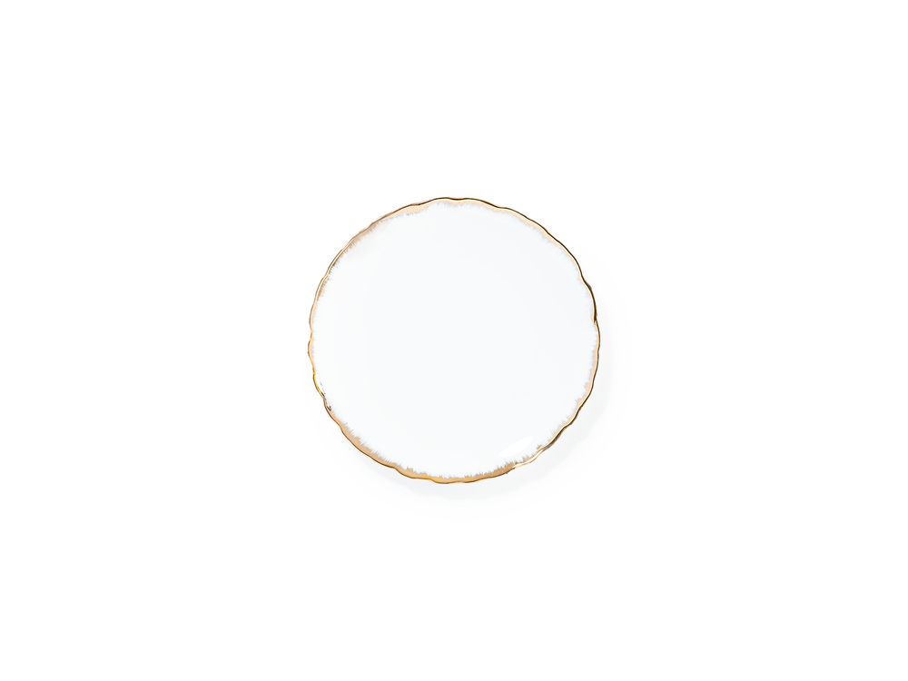 Formal plates - Gold Desire dinnerware set in Limoges porcelain - NON SANS RAISON PORCELAINE DE LIMOGES