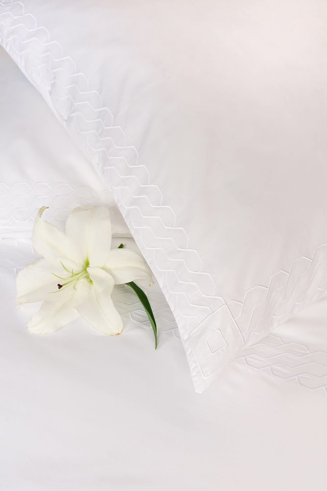Bed linens - Complete set White Braid - ALDÉLINDA HOME