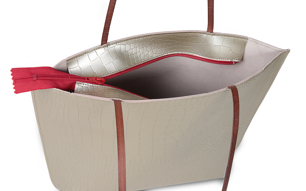 Bags and totes - ZIPPED SHOULDERED TOTE BAG - BANDIT MANCHOT