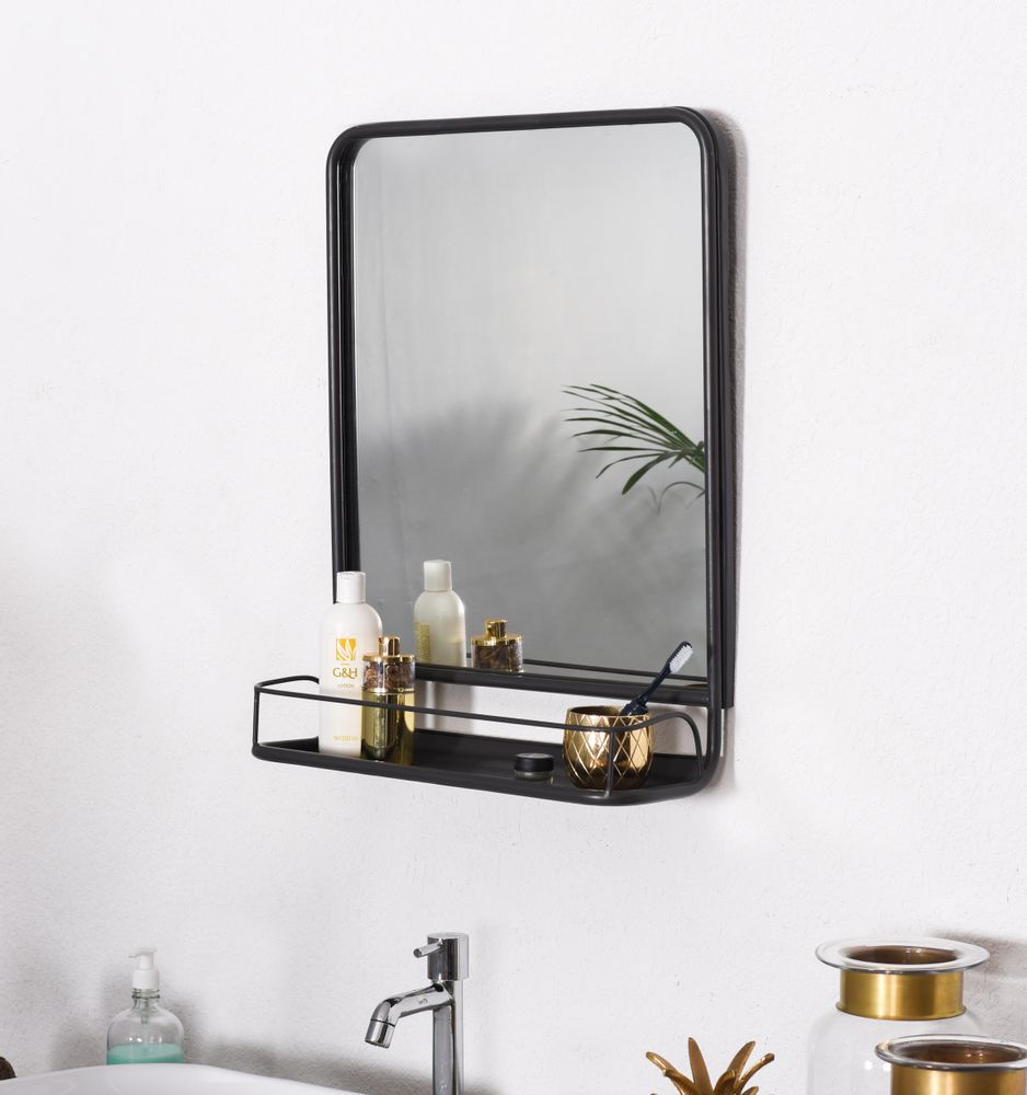 Mirrors - Moselle Wall Mirror With Shelf - MH LONDON