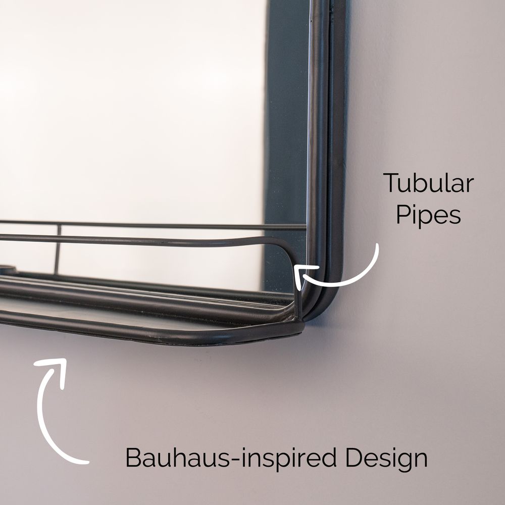 Mirrors - Manom Wall Mirror With Shelf - MH LONDON