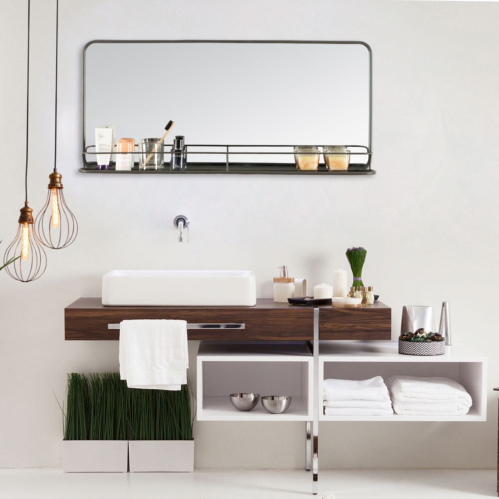 Mirrors - Manom Wall Mirror With Shelf - MH LONDON