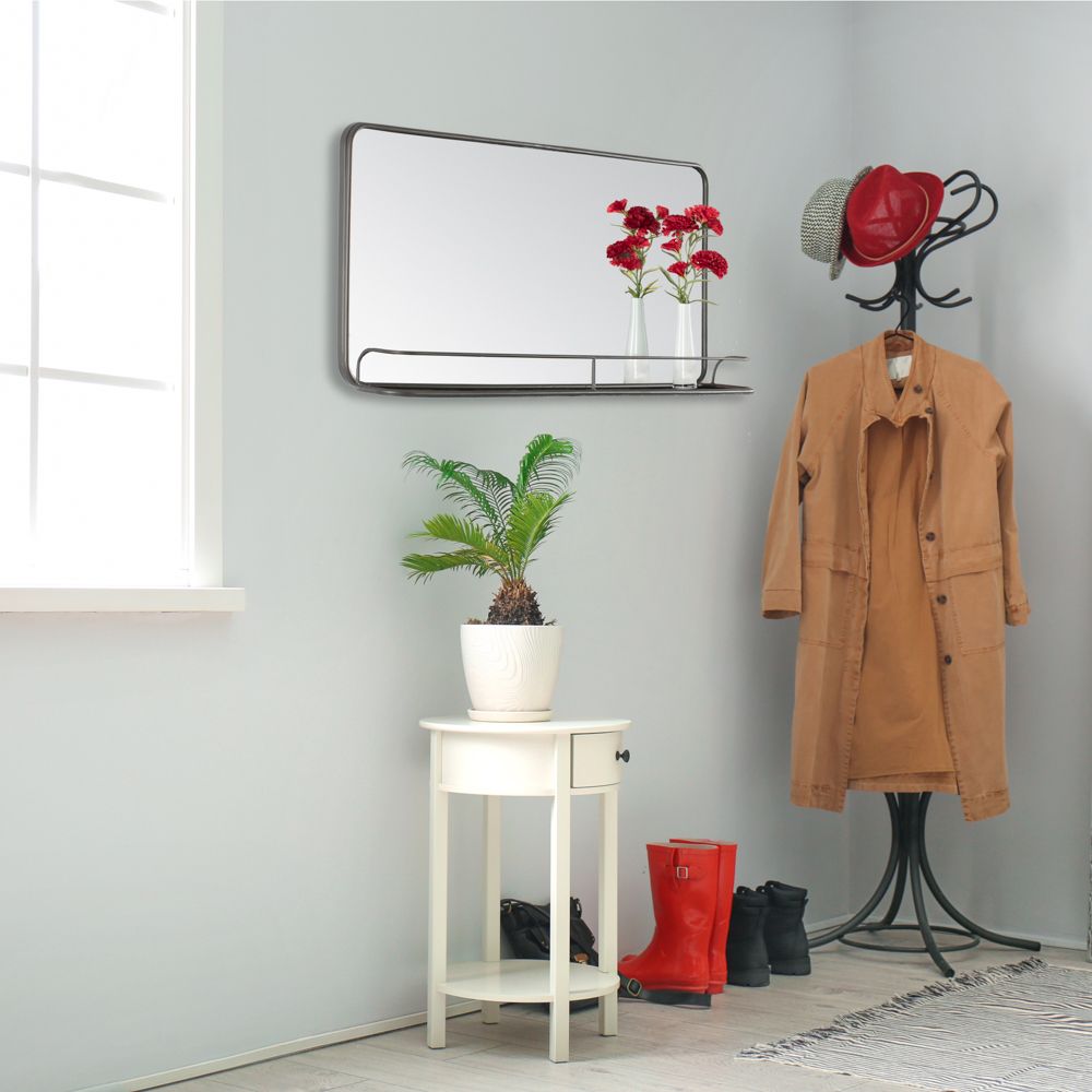 Mirrors - Manom Wall Mirror With Shelf - MH LONDON