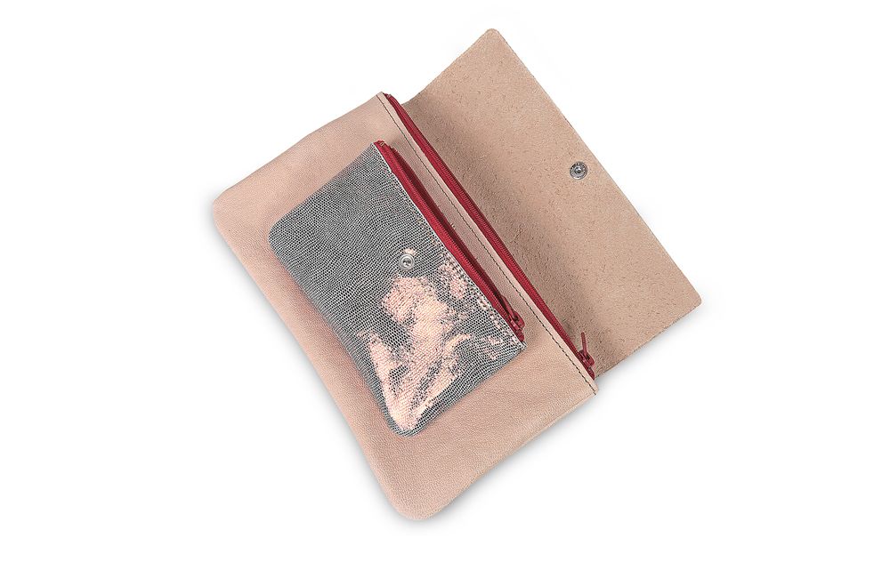 Leather goods - ZIPPED ALL-IN-ONE PURSE WITH FLAP - BANDIT MANCHOT