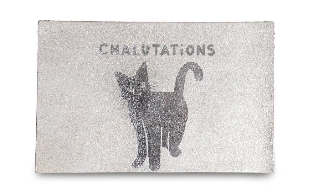 Card shop - UPCYCLED LEATHER POSTCARDS - BANDIT MANCHOT