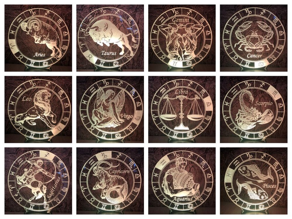 Gifts - LED Night Light Zodiac Sign Table Lamp Decoration - BHDECOR