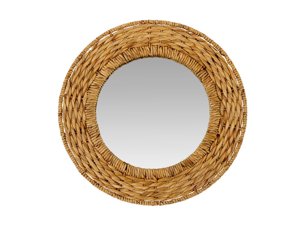 Mirrors - Rattan wall mirror Ø80x3 cm AX22216 - ANDREA HOUSE