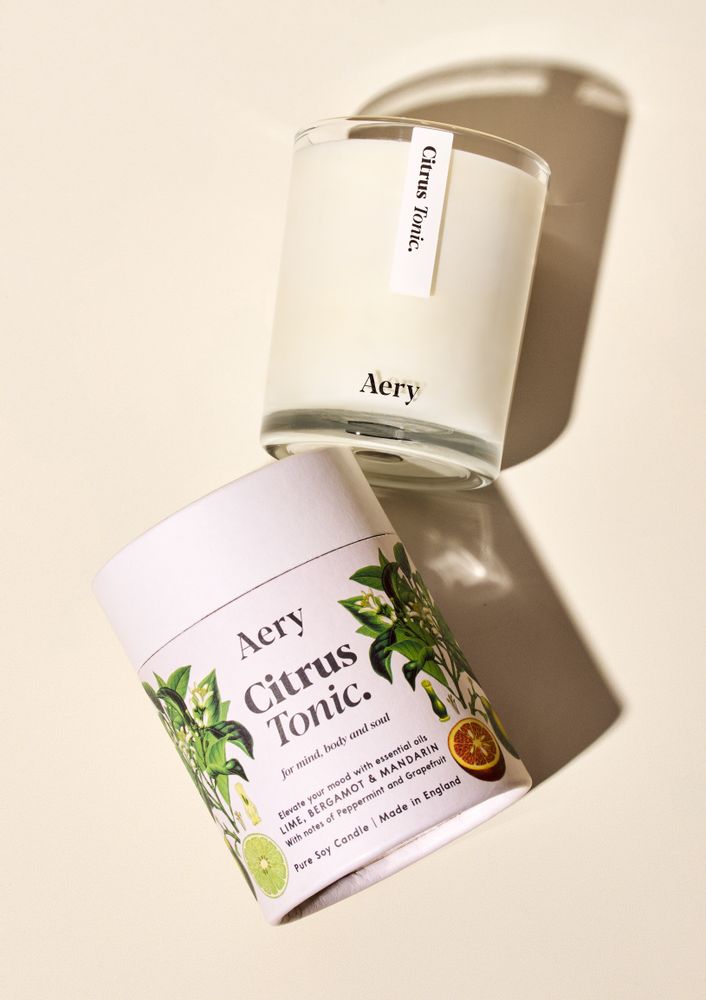 Gifts - White Botanical Soy Candle - AERY LIVING
