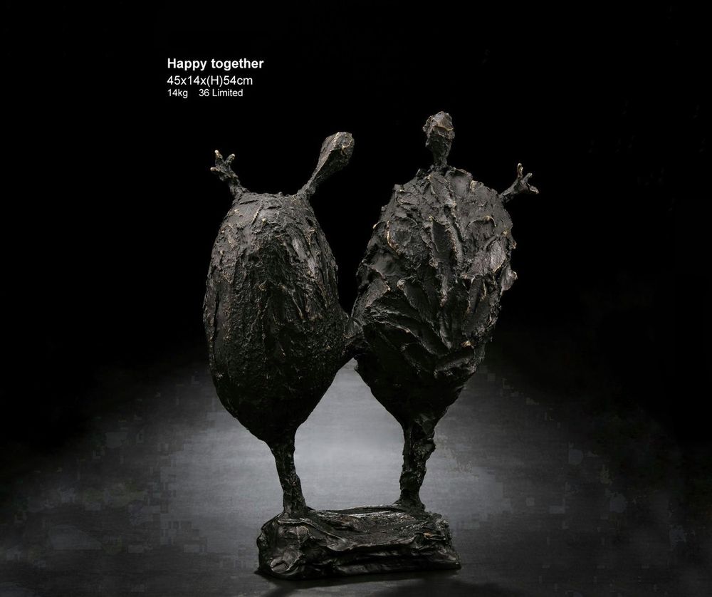 Sculptures, statuettes et miniatures - Sculpture en bronze Happy Together - GALLERY CHUAN