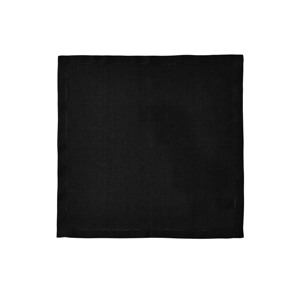 Linge de table textile - Florence Noir - Serviette, set, tête à tête et nappe - ALEXANDRE TURPAULT
