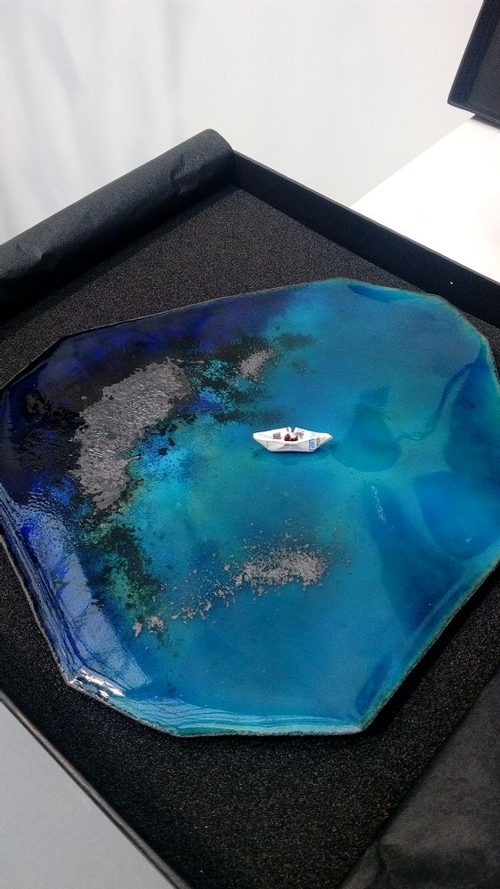 Other wall decoration - Wall composition - ARCHIPELAGO - ANNE DE LA FORGE EMAILLEUR SUR CUIVRE