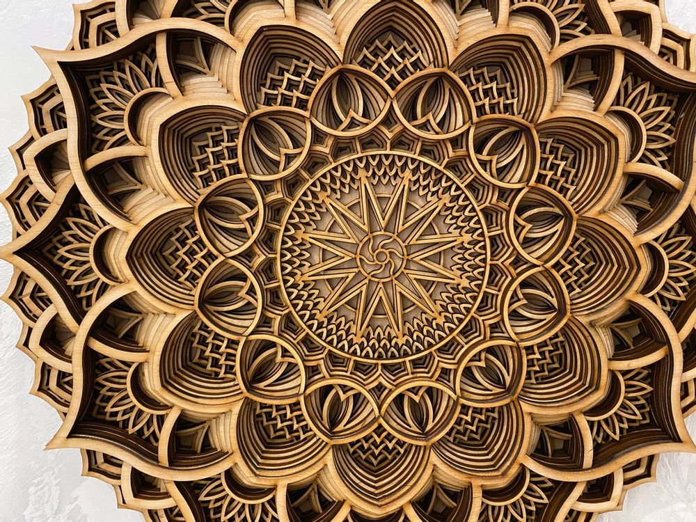 Other wall decoration - Wood Mandala, Apartment Decor, Elegant Wall Art - BHDECOR