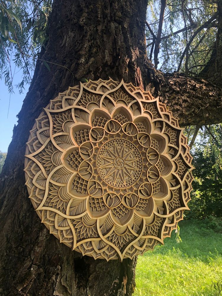 Other wall decoration - Wood Mandala, Apartment Decor, Elegant Wall Art - BHDECOR