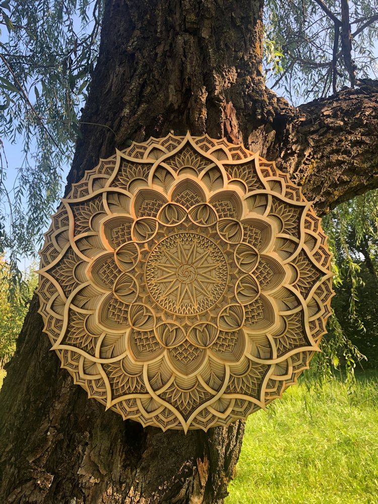 Other wall decoration - Wood Mandala, Apartment Decor, Elegant Wall Art - BHDECOR