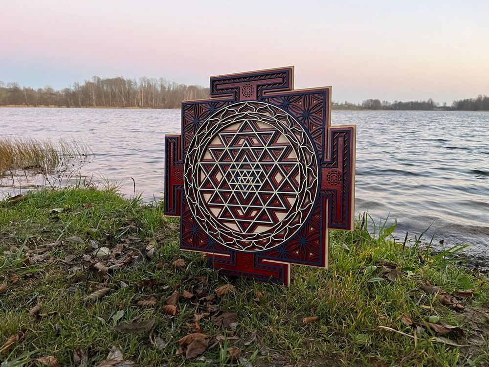 Other wall decoration - Sri Yantra Mandala, Sacred Geometry - BHDECOR
