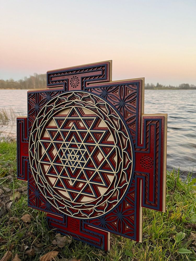 Other wall decoration - Sri Yantra Mandala, Sacred Geometry - BHDECOR