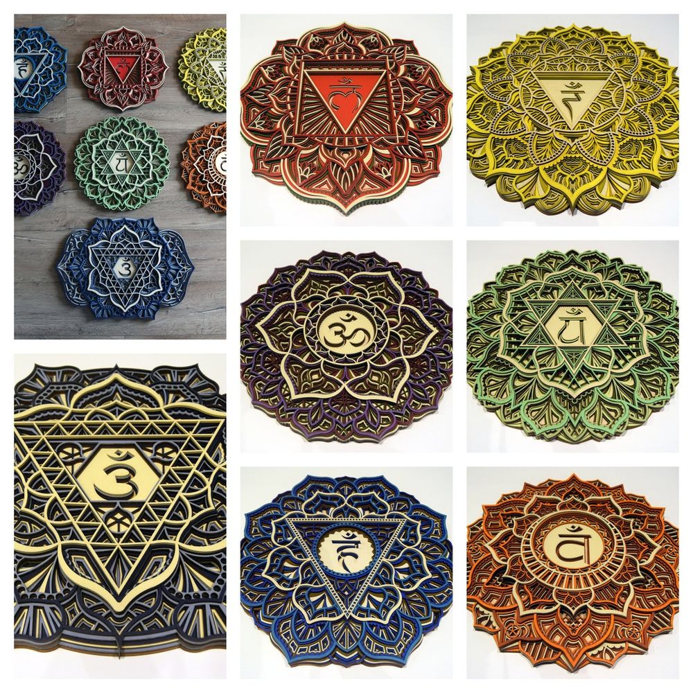 Other wall decoration - 7 Chakra Wall Art Set - BHDECOR