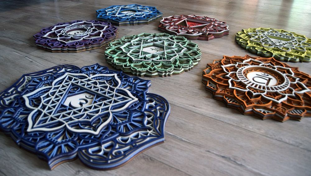 Other wall decoration - 7 Chakra Wall Art Set - BHDECOR