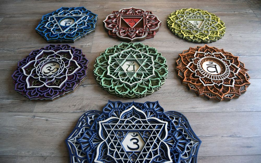 Other wall decoration - 7 Chakra Wall Art Set - BHDECOR