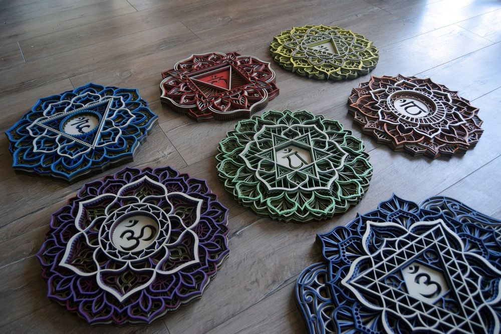 Other wall decoration - 7 Chakra Wall Art Set - BHDECOR