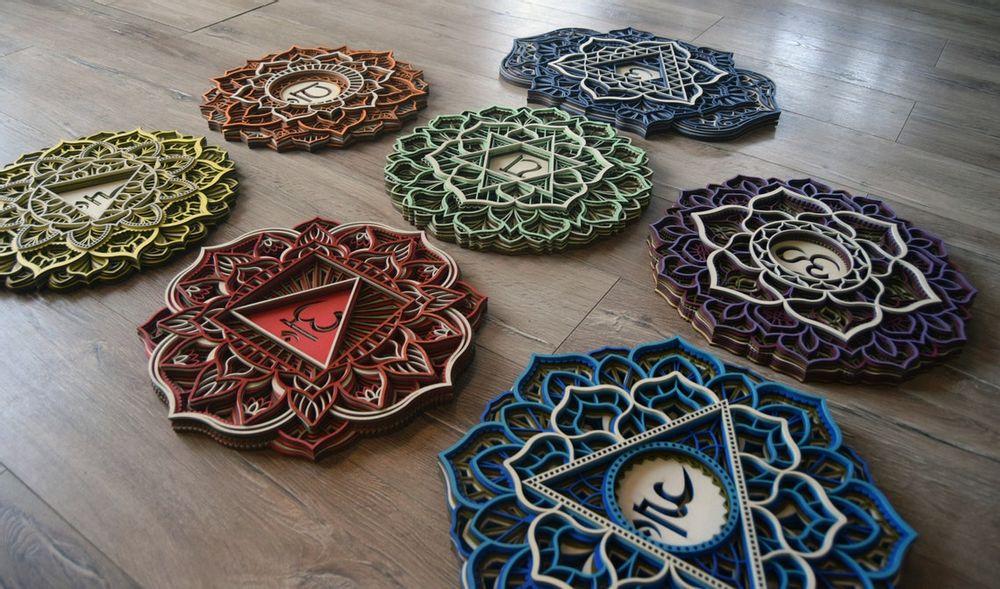 Other wall decoration - 7 Chakra Wall Art Set - BHDECOR