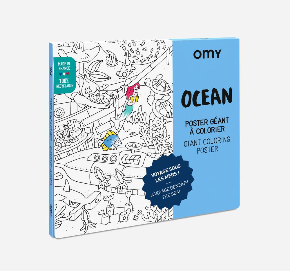 Stationery - COLORING POSTER - OCEAN - OMY