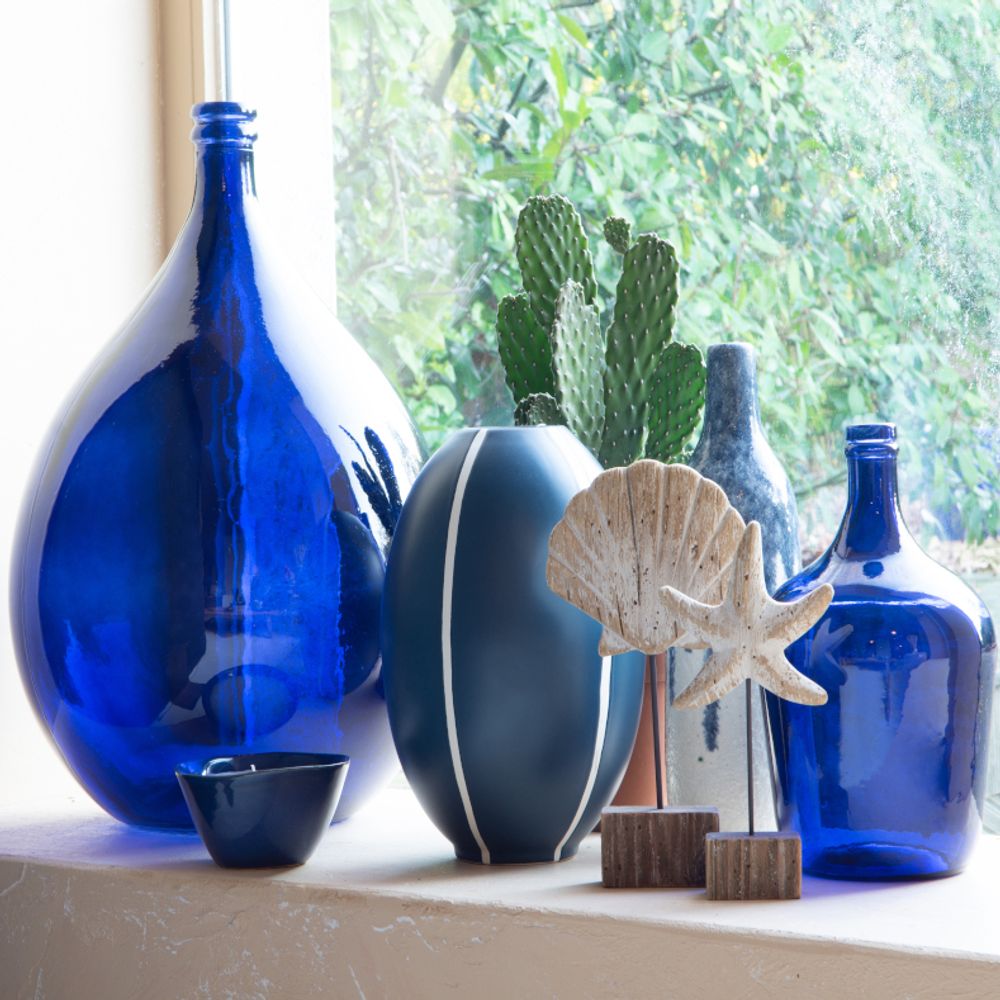 Objets de décoration - Dame Jeanne - Vase bleu roi - AMADEUS