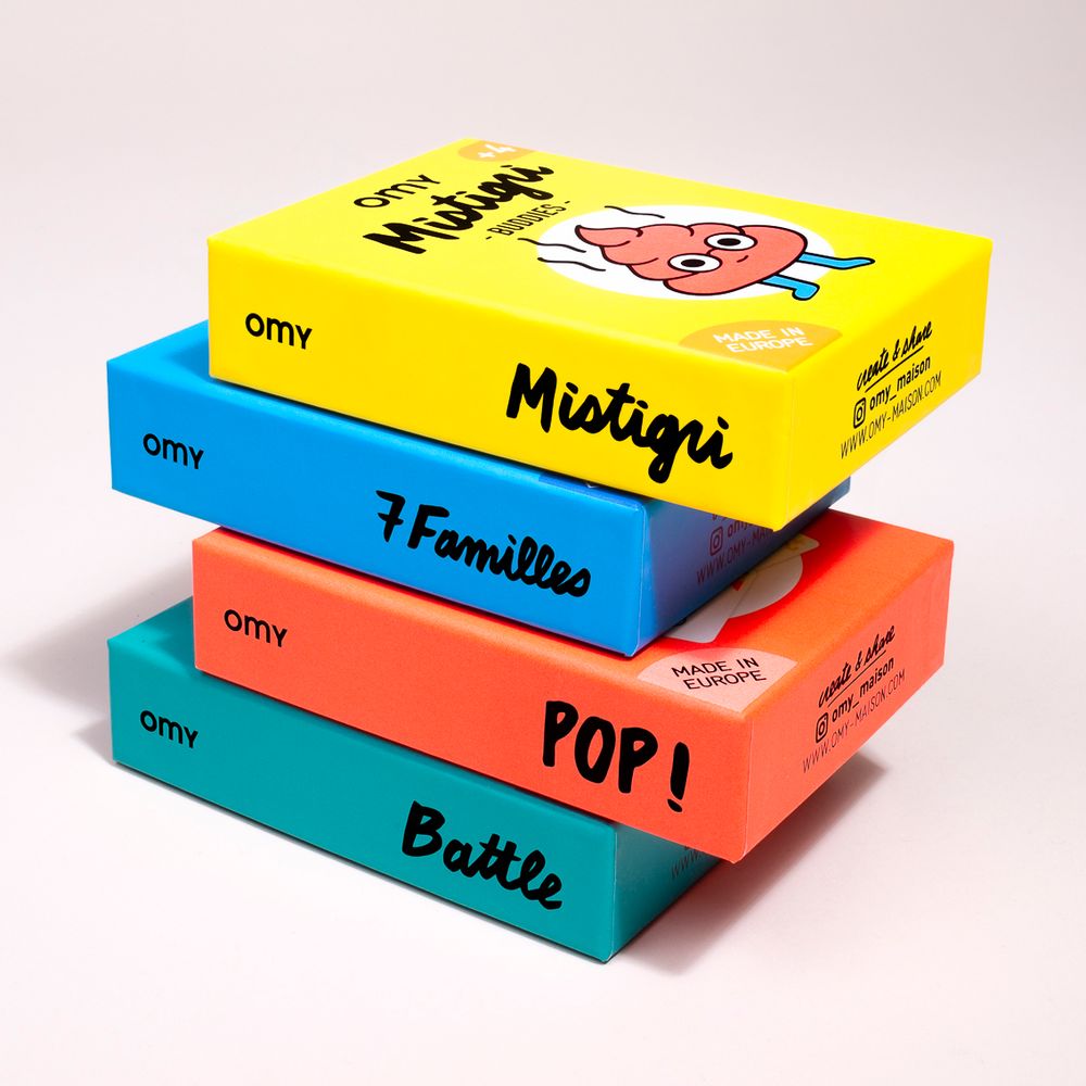 Jeux enfants - JEUX DE CARTE - MISTIGRI / 7 FAMILLES / BATAILLE / POP - OMY