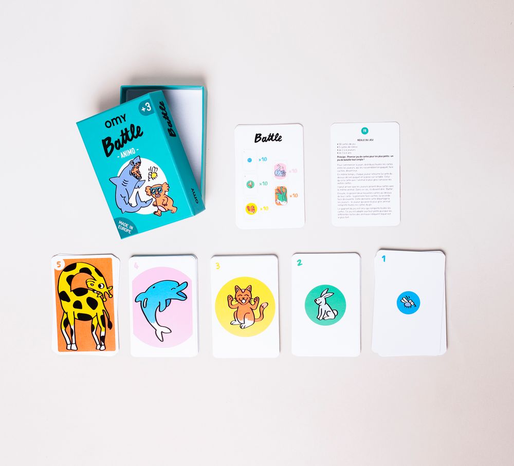 Jeux enfants - JEUX DE CARTE - MISTIGRI / 7 FAMILLES / BATAILLE / POP - OMY