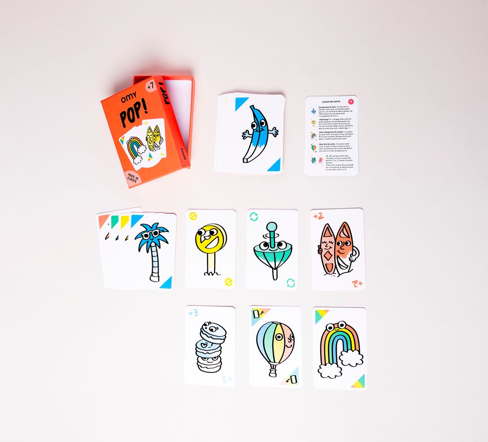 Jeux enfants - JEUX DE CARTE - MISTIGRI / 7 FAMILLES / BATAILLE / POP - OMY