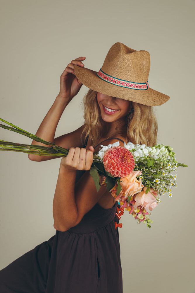 Hats - Natasha Fuchsia Trim Hat - POWDER DESIGN